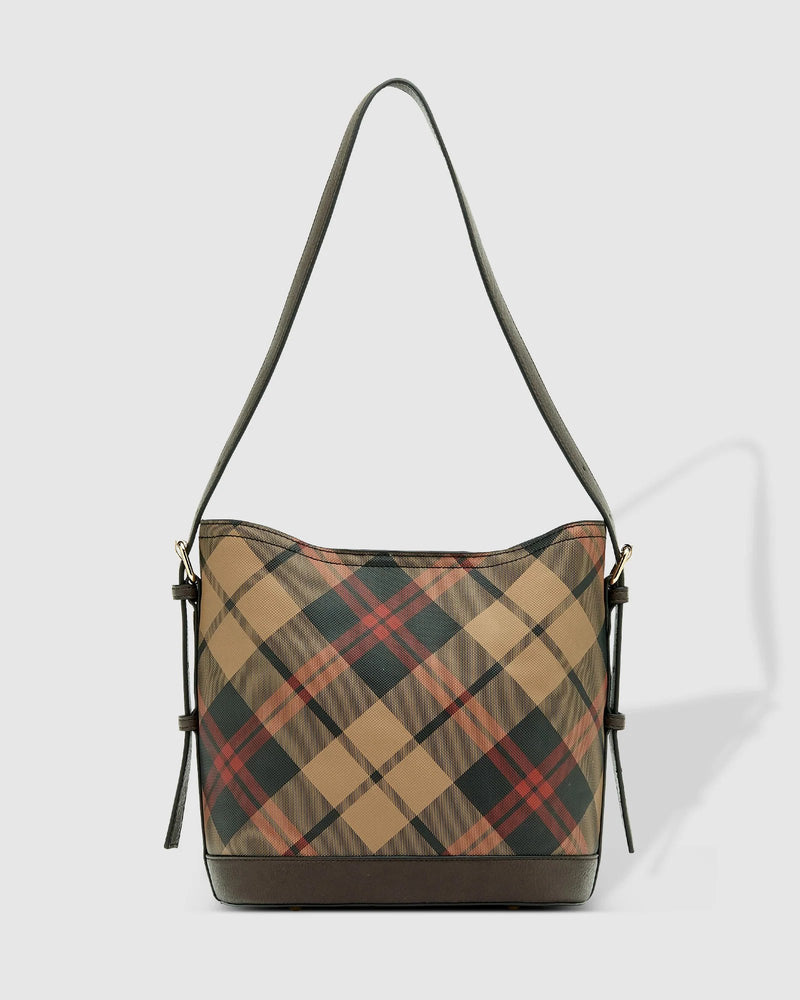 The Louenhide-Abbey Plaid Chocolate Shoulder Bag