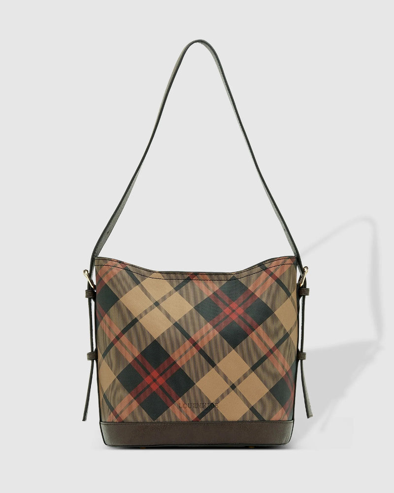 The Louenhide-Abbey Plaid Chocolate Shoulder Bag