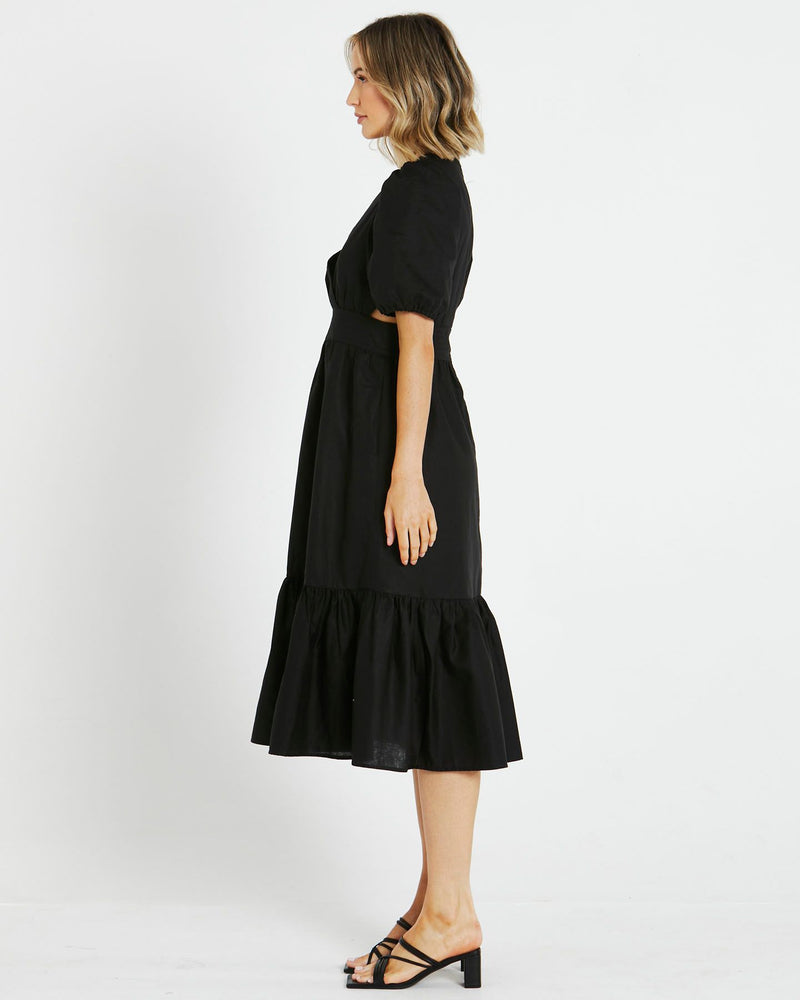 Sass Clothing - Adriana Midi Dress - Black