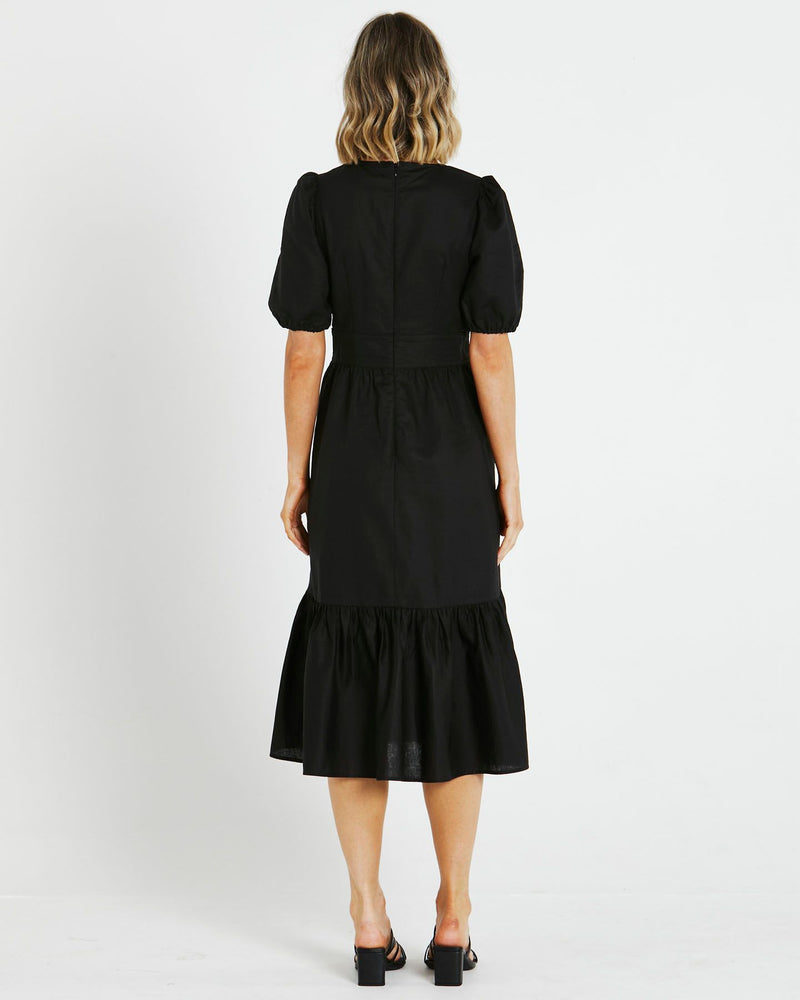 Sass Clothing - Adriana Midi Dress - Black