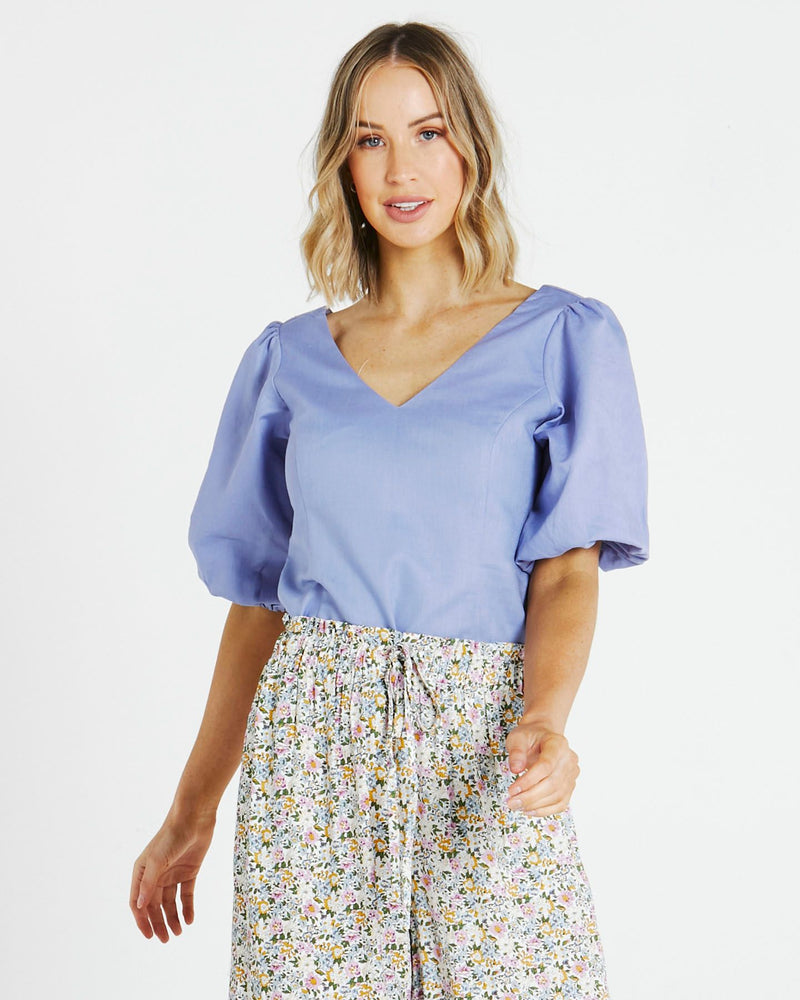 Sass Clothing - Adriana Top - Cornflower