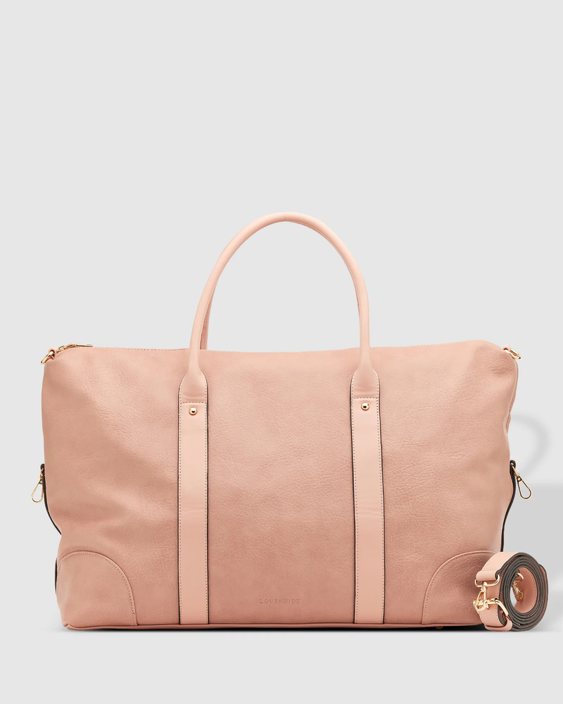 The Louenhide-Alexis Blush Stripe Strap Weekender Travel Bag