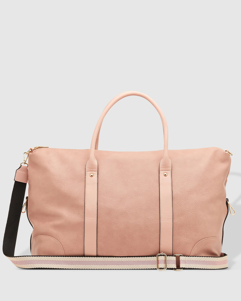 The Louenhide-Alexis Blush Stripe Strap Weekender Travel Bag