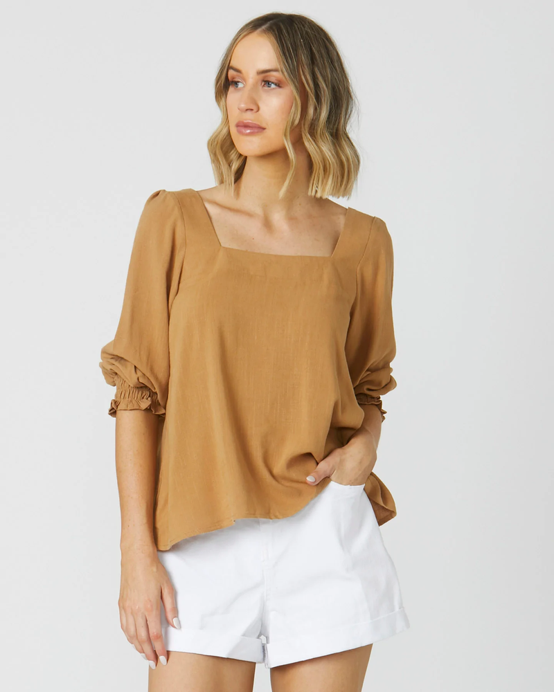 Sass Clothing - Alexis Top - Toffee