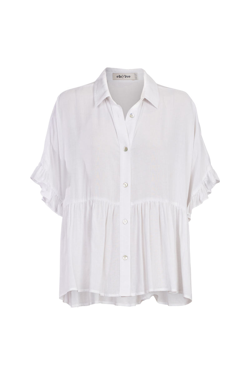 eb&ive - Alma Button Top - Salt O/S