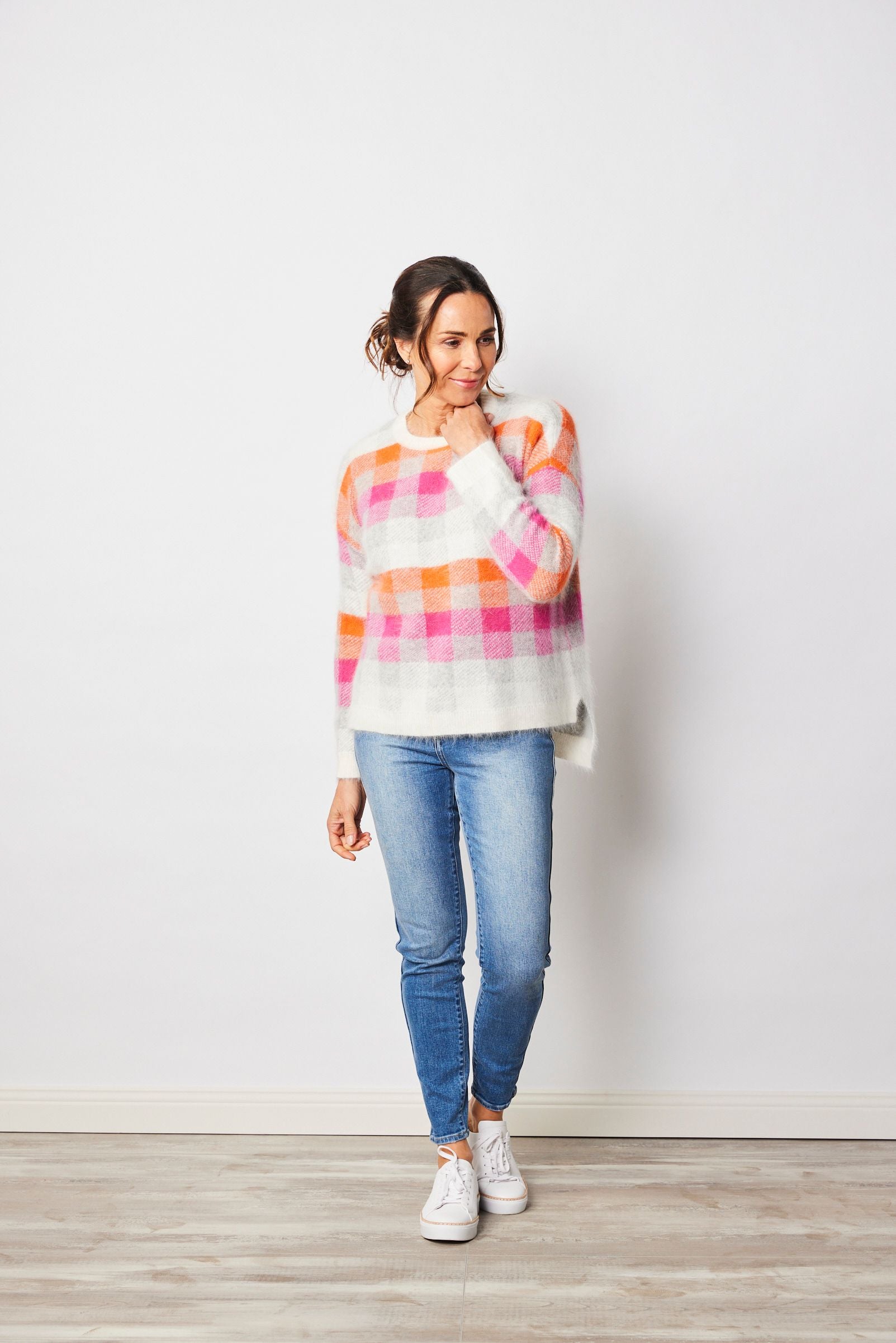 Orange angora sweater cheap