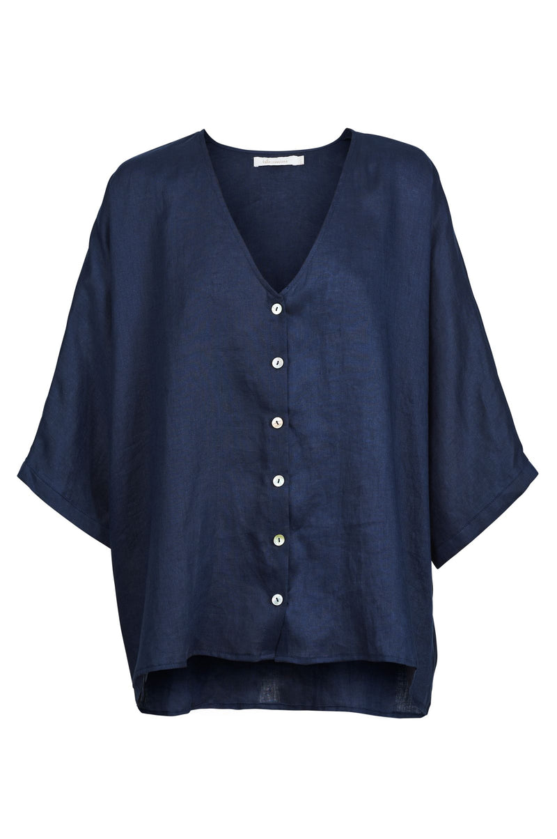 Isle Of Mine - Antillia Top - Indigo O/S