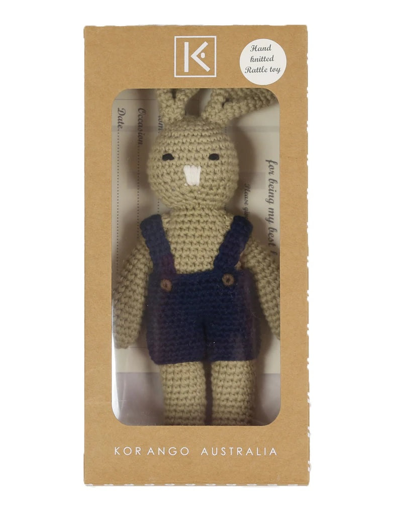 Korango - Bunny Rattle - Blue