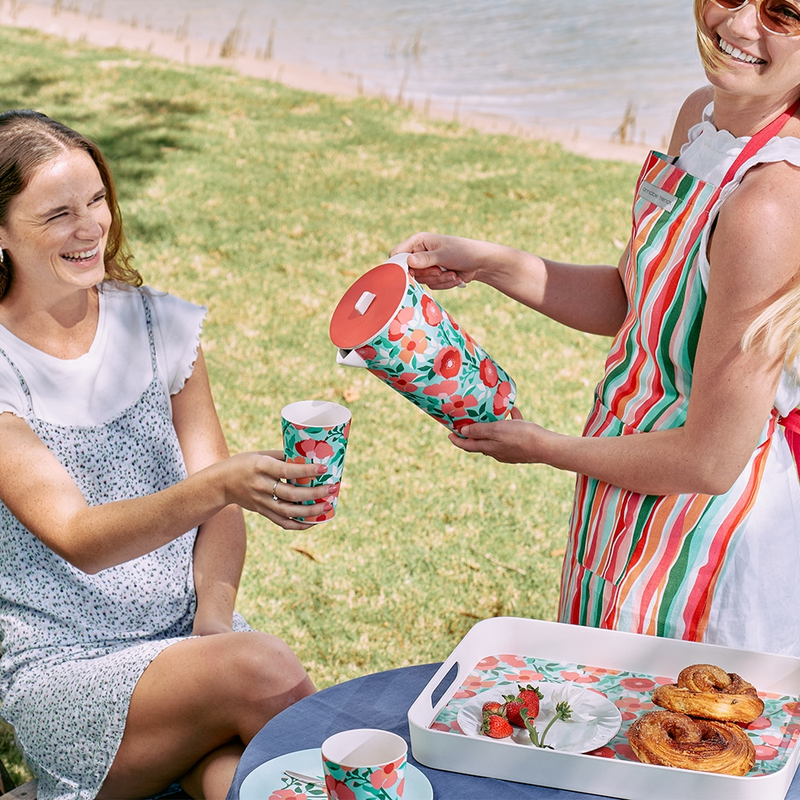 Annabel Trends - Bamboo tray - Sherbet Poppies