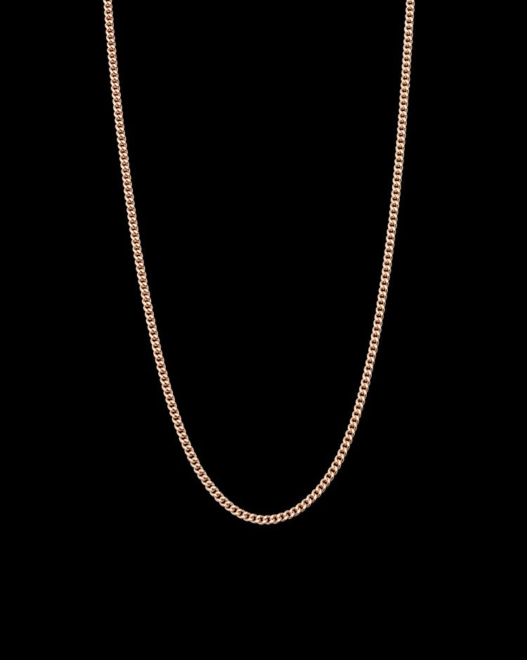 Kirstin Ash - Bespoke Curb Chain Rose Gold 16-18in