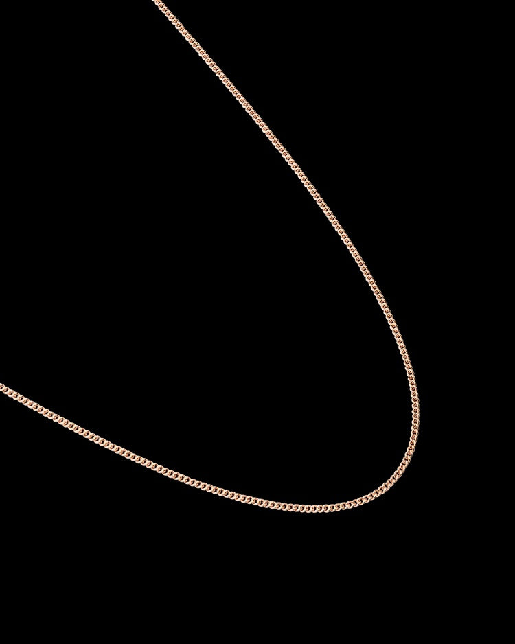 Kirstin Ash - Bespoke Curb Chain Rose Gold 16-18in