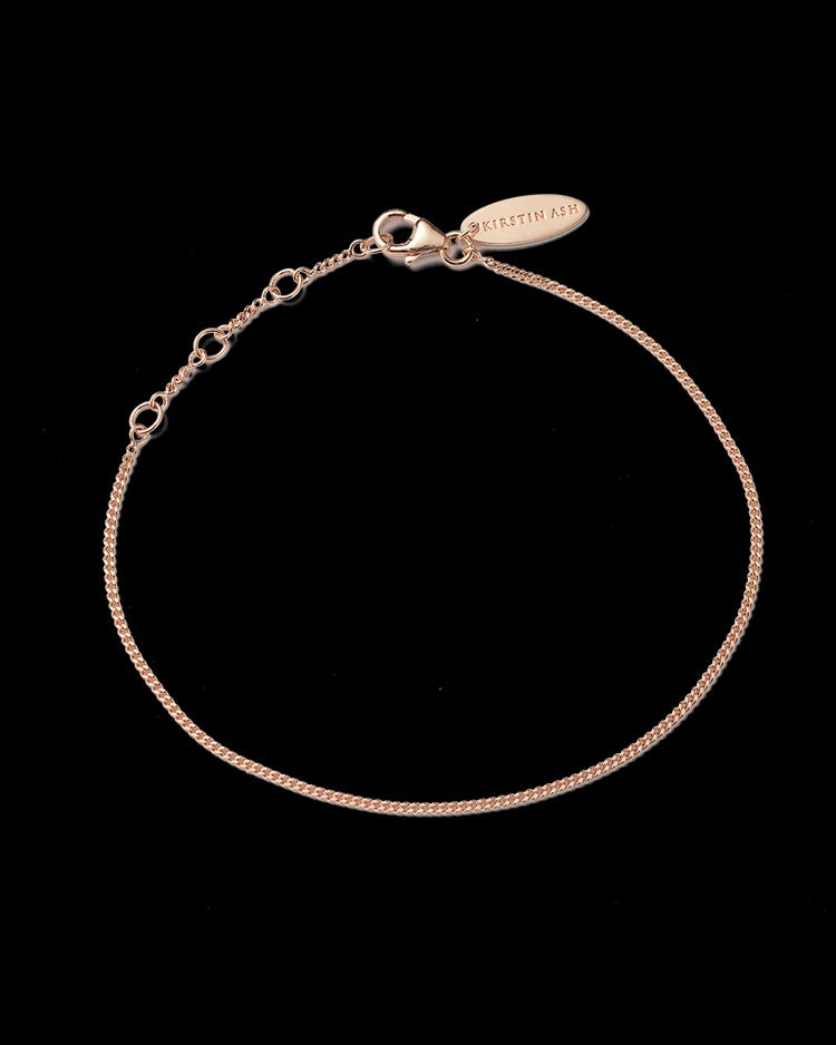 Kirstin Ash - Bracelet Bespoke Curb - 18k Rose Gold Ver