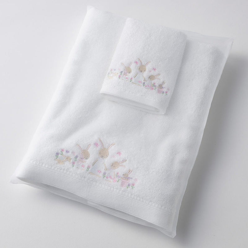 Jiggle & Giggle - Bunny Garden Bath Towel & Washer Set