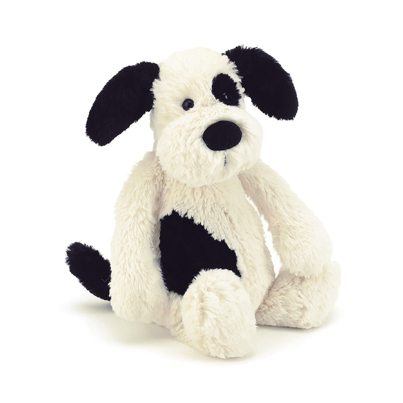 Jellycat - Bashful Black & Cream Puppy - Medium