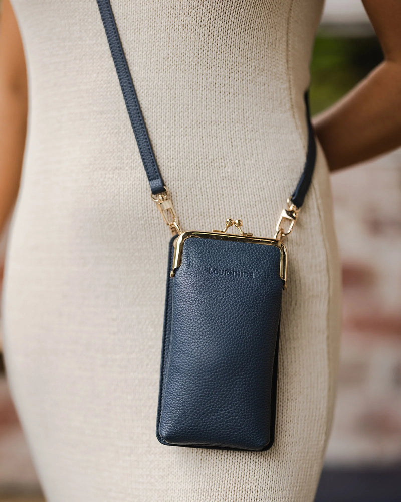 The Louenhide-Billie Steel Blue Crossbody Phone Bag