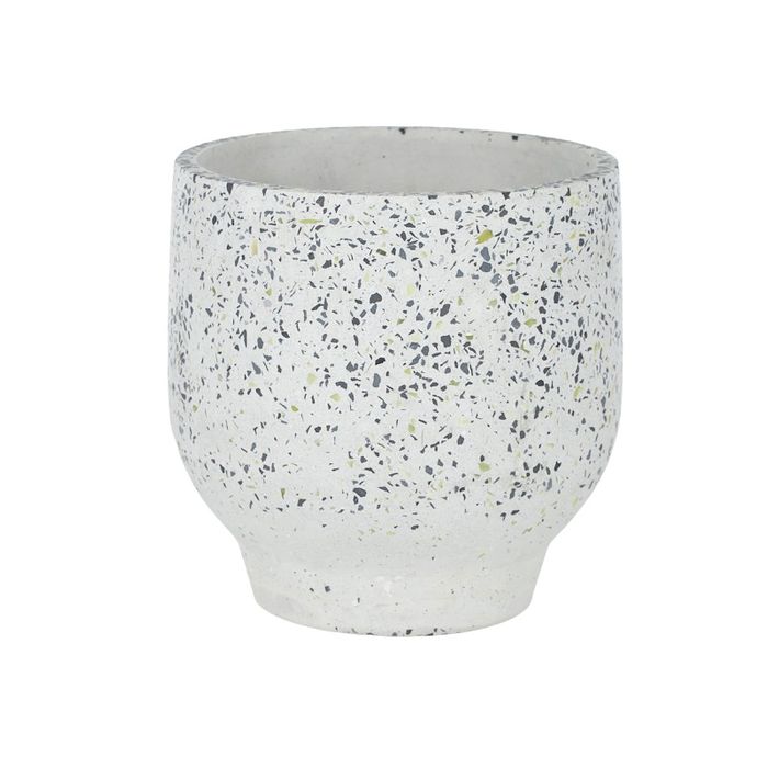 Claudion Terrazzo White/Green Pot 17x17cm