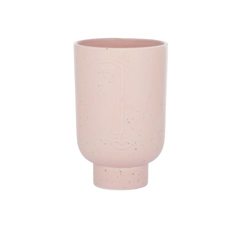 Carlos Ceramic Vase - Nude 14x22cm