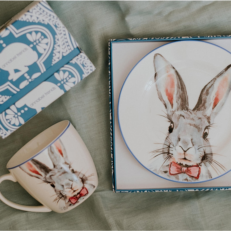 Annabel Trends - Ceramic Plate - Bunny Blue