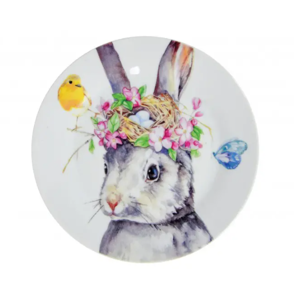 Annabel Trends - Ceramic Plate - Bunny Pink