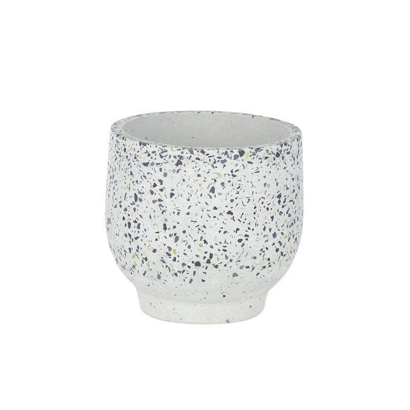 Claudia Terrazzo Green/White Pot 13X13cm