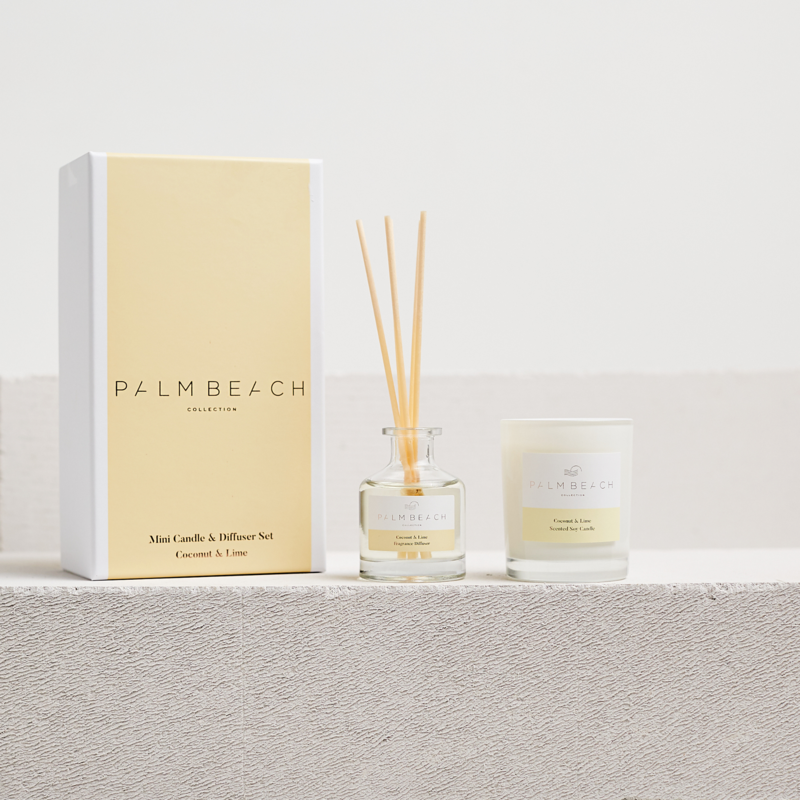 Palm Beach Mini Candle & Diffuser Set - Coconut & Lime