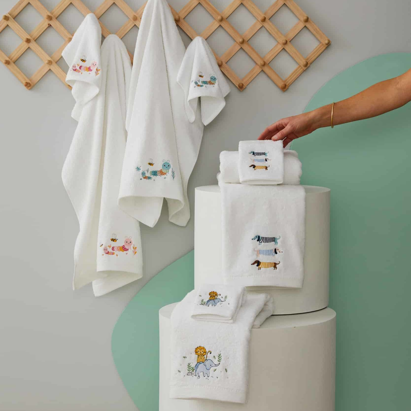 Jiggle & Giggle - Dachshunds Baby Bath Towel & Face Washer