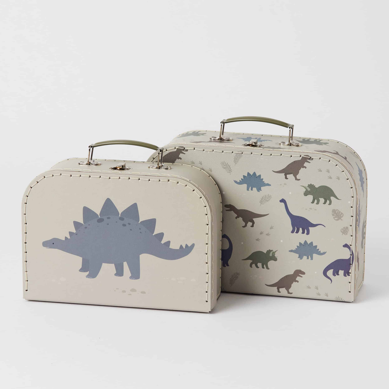 A Little Lovely Company - Dinosaur Suitcases S/2