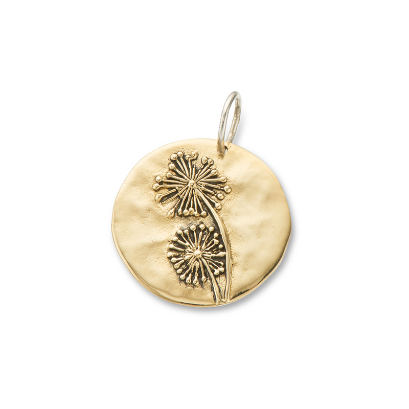 Palas - Dandelion Charm Sterling Silver & Brass