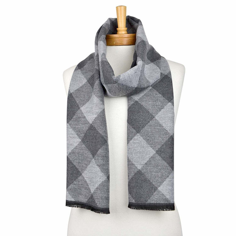 Taylor Hill - Scarf - Diamond Check - Grey
