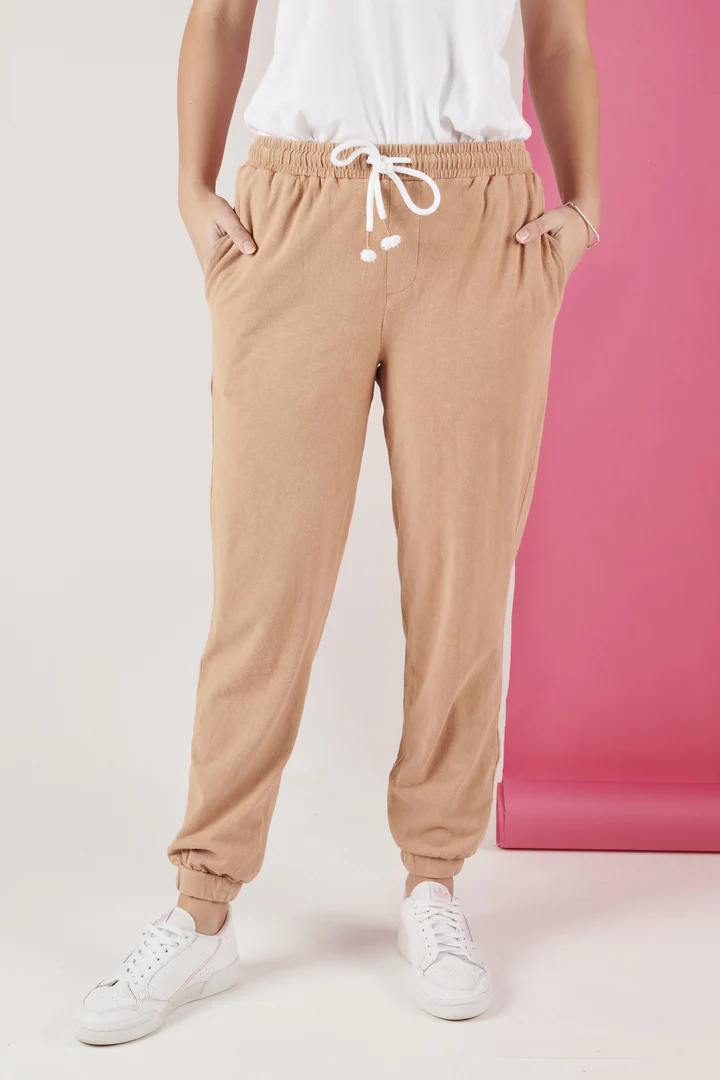 One Ten Willow - Elastic Cuff Trackpant - Brown