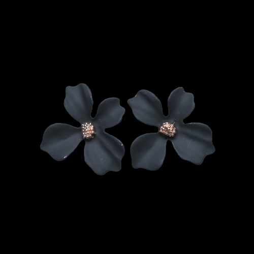 Zafino Earrings - Small Orchid - Black