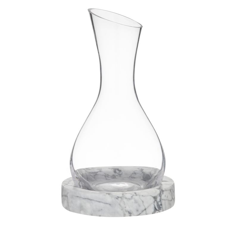 Davis & Waddell - Nuvolo Marble Decanter Grey/Clear -1L