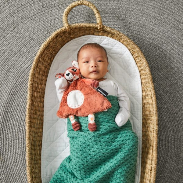 Nordic Kids - Basket Weave Knit Blanket - Forest Green