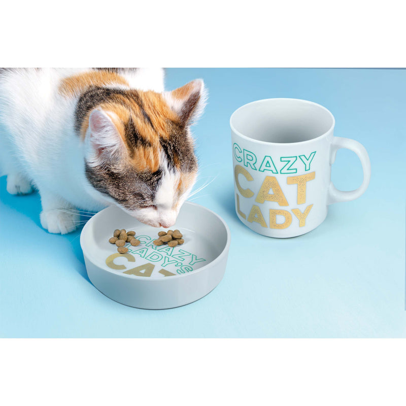 Howligans - Mug & Cat Bowl Set - Crazy Cat Lady