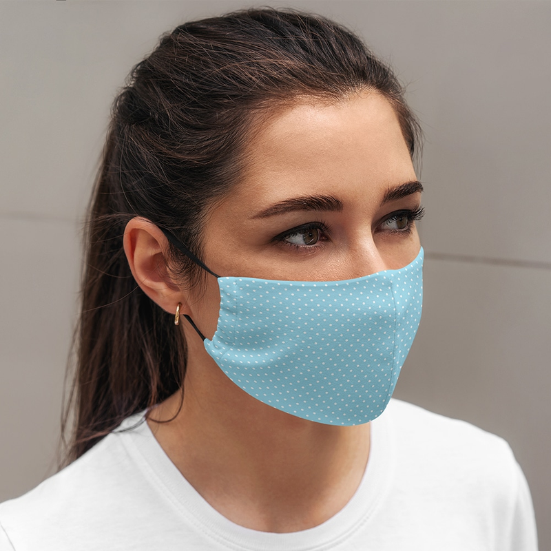 Annabel Trends - Face Mask Countered - Dot Blue