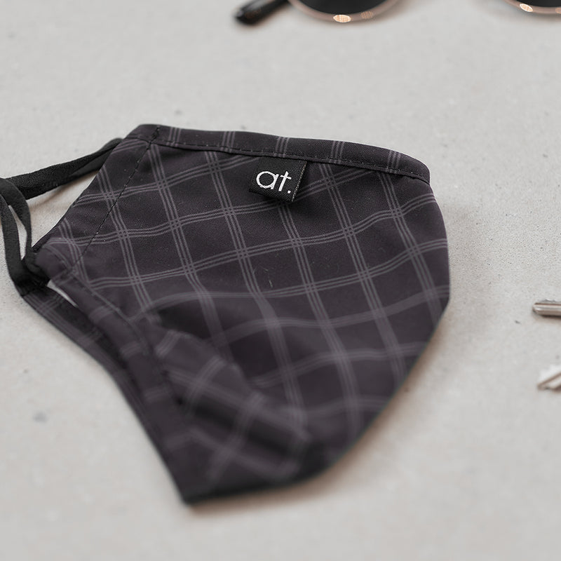 Annabel Trends - Face Mask Contoured - Plaid Black