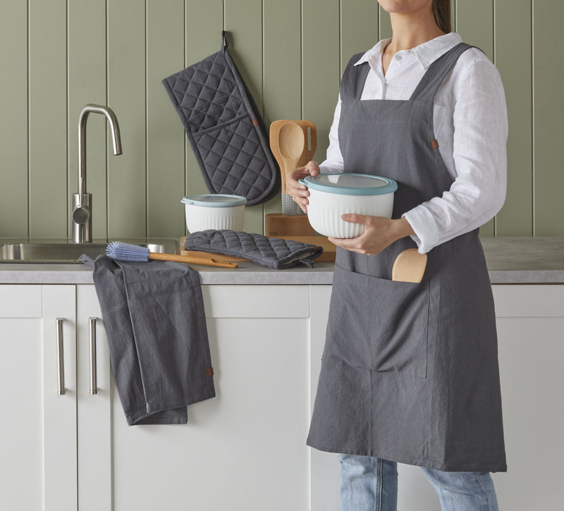 Grand Designs - Throsby Japanese Apron - Cool Grey