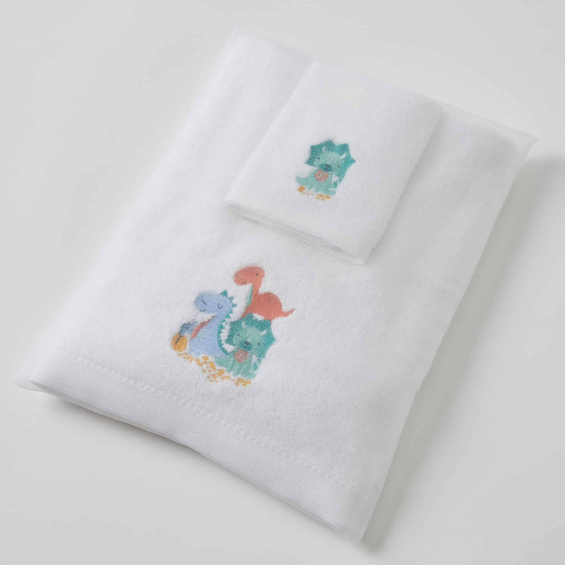 Jiggle & Giggle - Green Dino Family Baby Towel & Washer