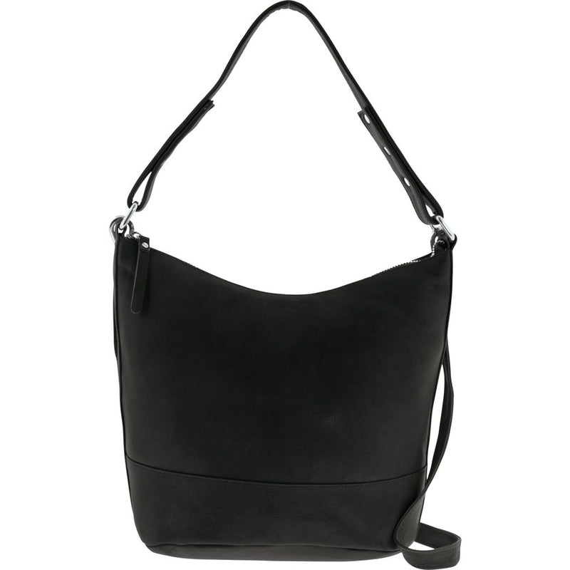 Maelle Soft Leather Hobo Bag - Black
