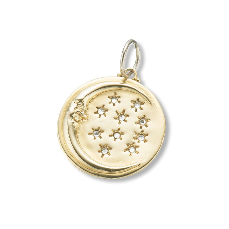 Palas - Charm - Swarovski Crystals Glistening Moon