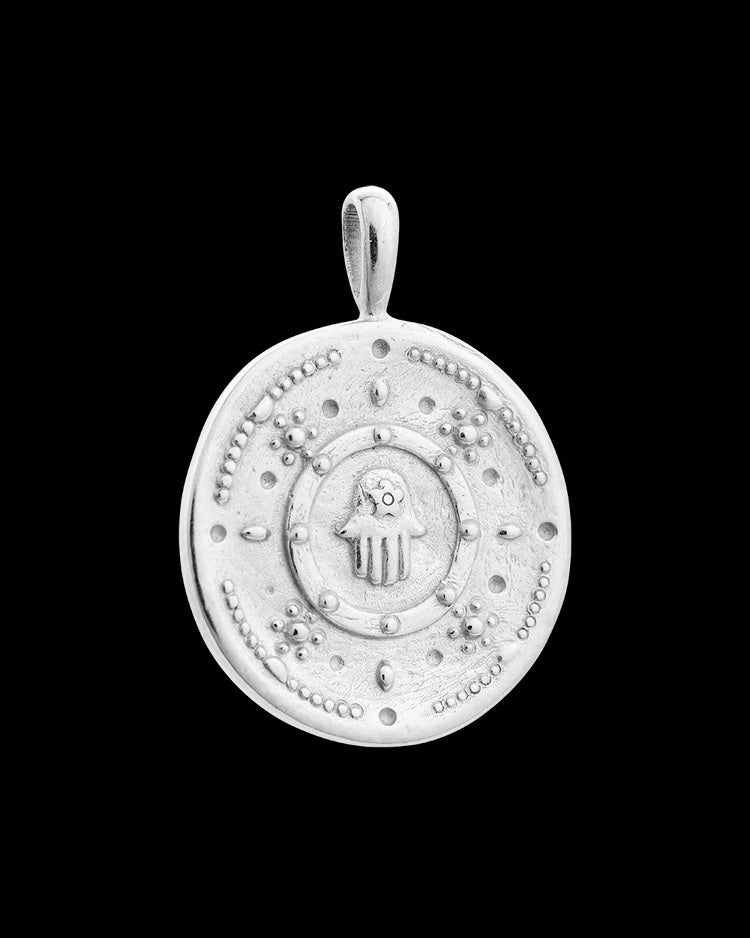 Kirstin Ash - Hamsa Protection Coin - Sterling Silver
