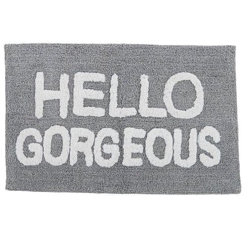 Coast to Coast - Hello Gorgeous Bathmat Grey/White 50x80