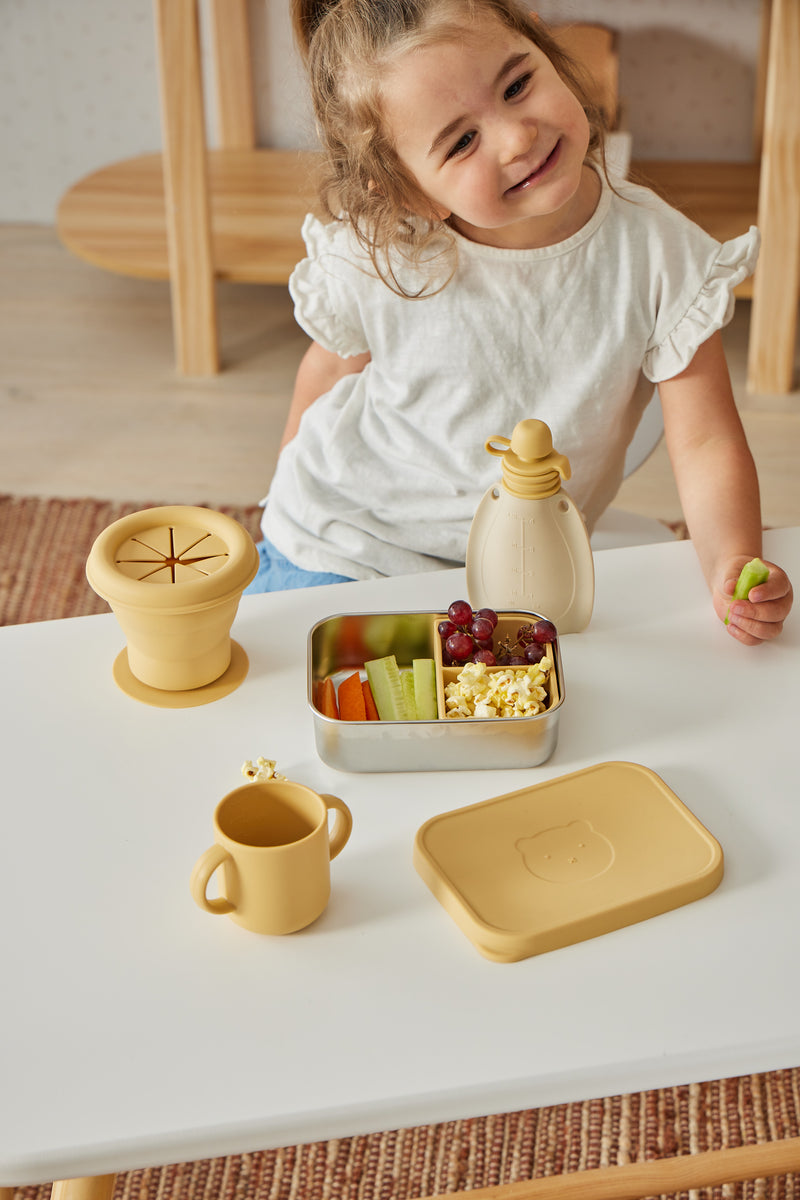 Nordic Kids-Henny Silicone Collapsible Snack Cup - Lemon