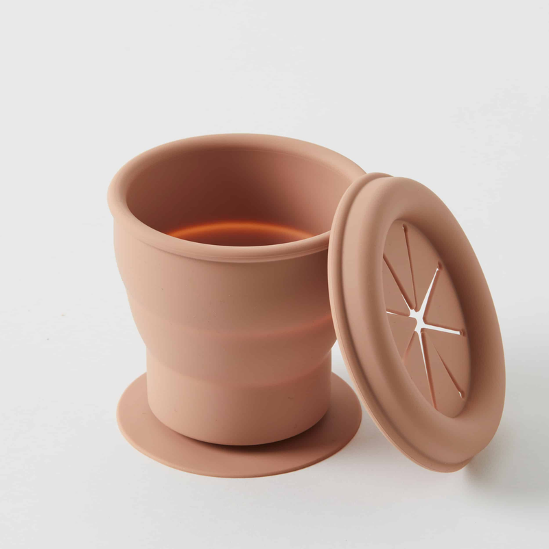 Nordic Kids - Henny Silicone Snack Cup - Terracotta