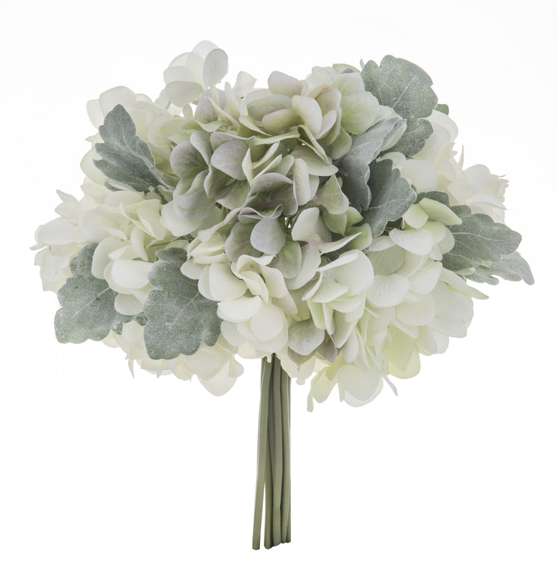 Hydrangea Bouquet White 28cm