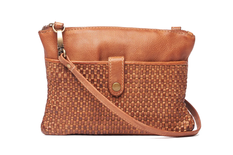 Oran - Bag - Harmony Small Weaved Sling - Cognac