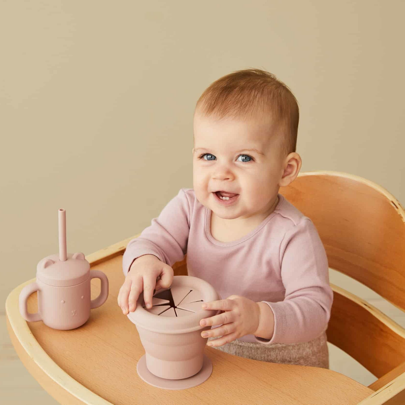 Nordic Kids - Henny Silicone Sippy Cup W/Straw - Musk