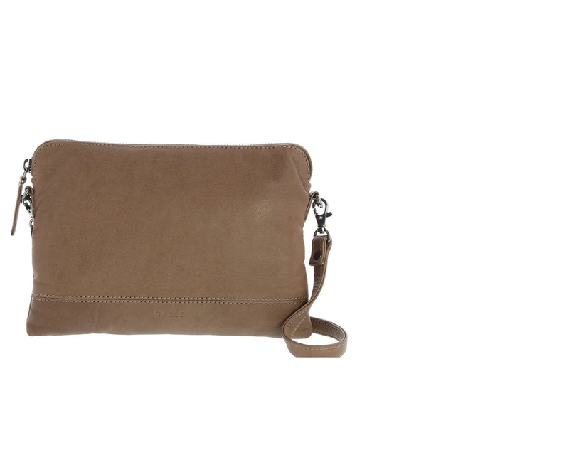 Gabee - Holly Leather Crossbody Bag - Taupe