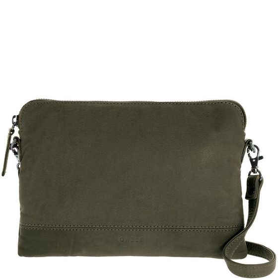 Gabee - Holly Leather Crossbody Bag - Olive