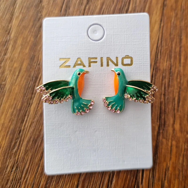 Zafino Earrings - Hummingbird Stud